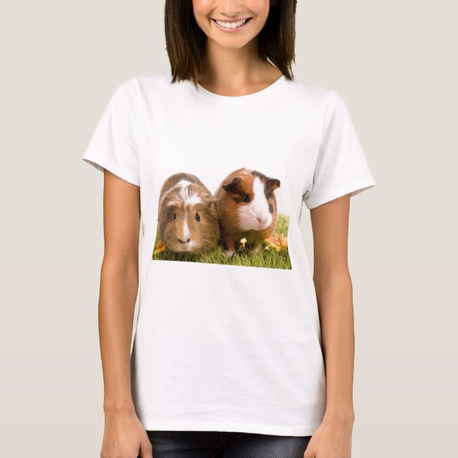 T-shirt guinea pigs tem-se lawn (Frente)