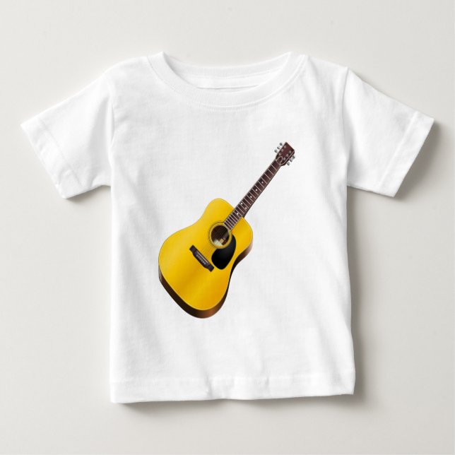T-shirt Guitarra acústica, instrumento musical, música (Frente)
