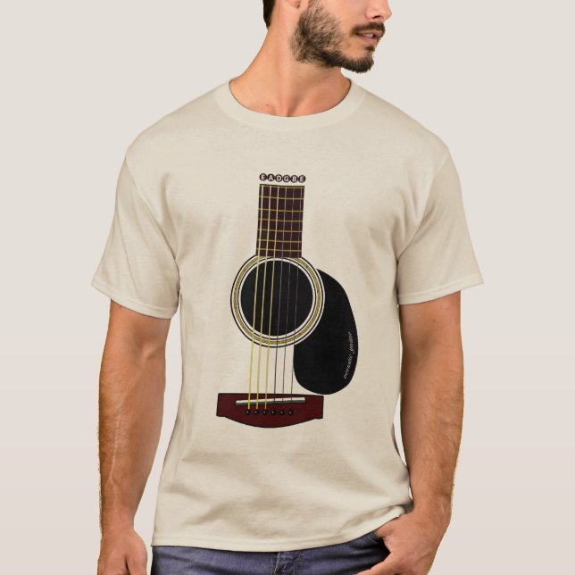 T-shirt guitarra acústica T (Frente)