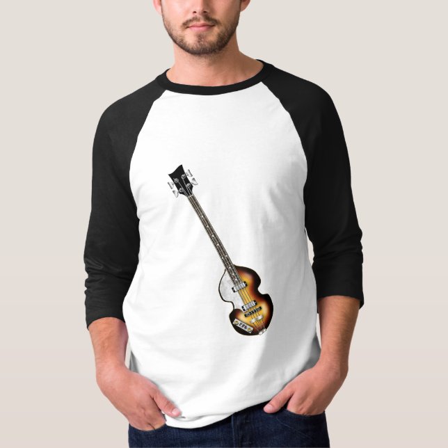 T-shirt Guitarra baixa do violino (Frente)