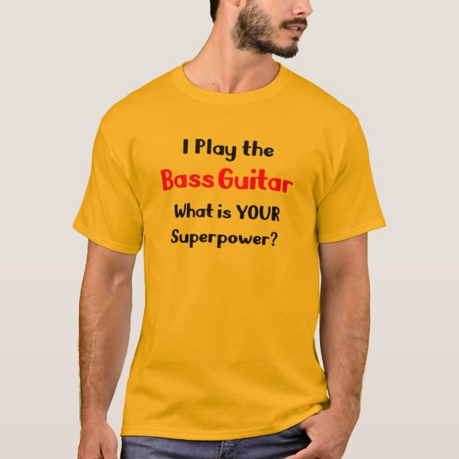 T-shirt guitarra de baixo (Frente)
