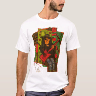 T-shirt guitarra vermelha