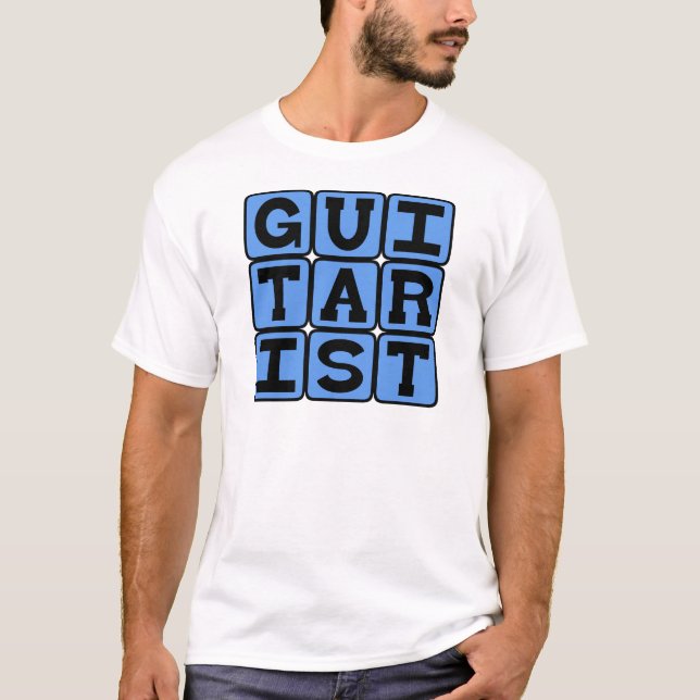 T-shirt Guitarrista, Músico de Cordas (Frente)