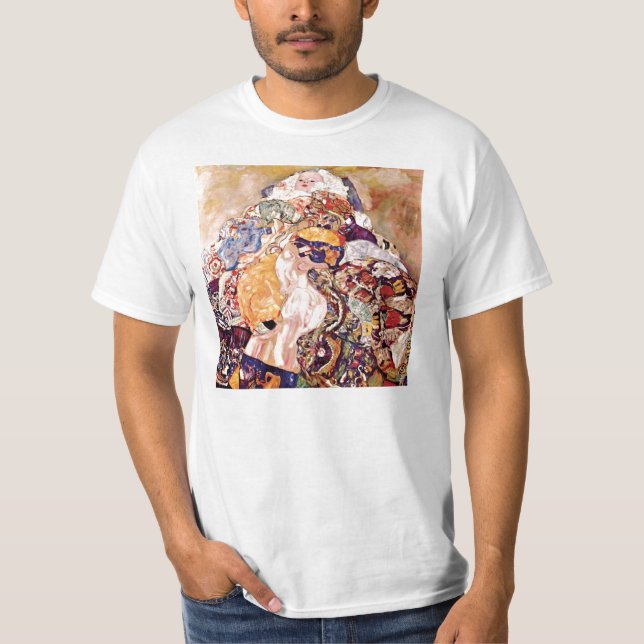 T-shirt Gustav Klimt - O Berço Bebê - Recém-nascido (Frente)