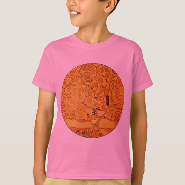 T-shirt Gustav Klimt Tree of Life: Art Nouveau Symbolista (Frente)