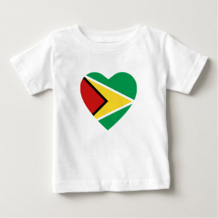 T-shirt Guyana Flag Heart Shirt