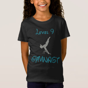 T-Shirt Gymnast Fonter Glitter de Nível 9