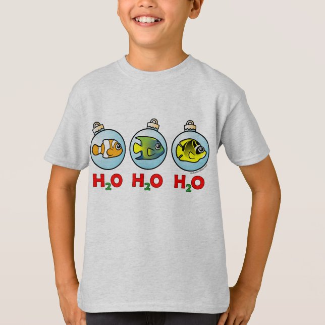 T-shirt H2O H2O H2O com cobertura (Frente)
