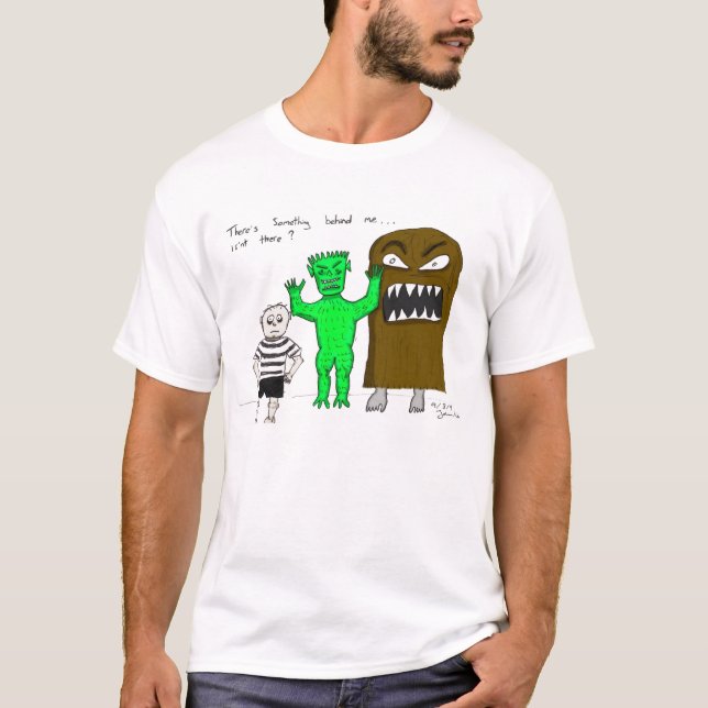 T-shirt Há algo atrás de mim…. (Frente)