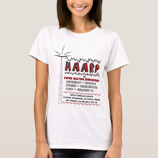 T-shirt HAARP superaquecendo a ionosfera (Frente)