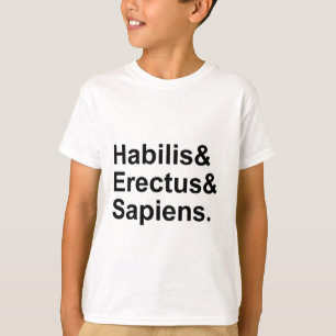T-shirt Habilis Erectus Sapiens   Membros do Gênero Homo