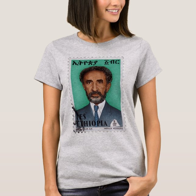 T-shirt Haile Selassie império of Ethiopia Rastafari Shirt (Frente)