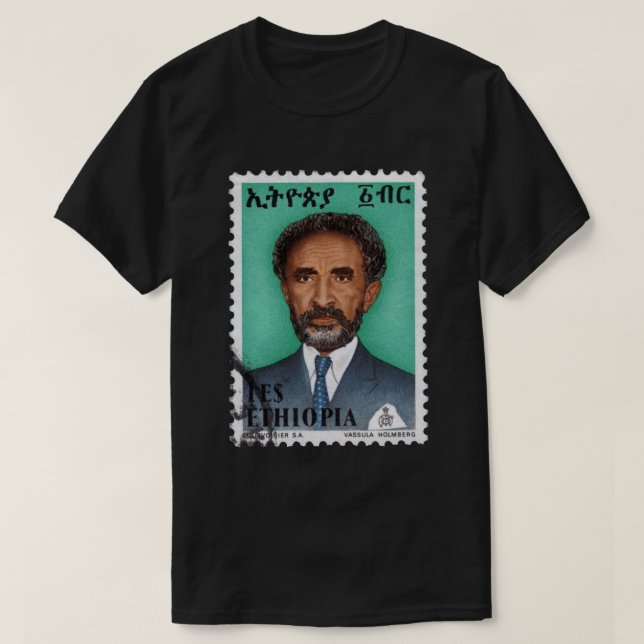 T-shirt Haile Selassie império of Ethiopia Rastafari Shirt (Frente do Design)