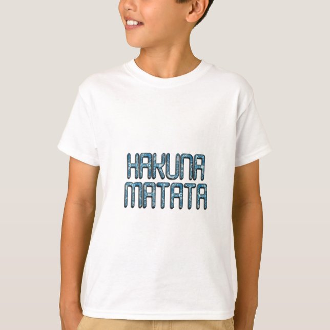 T-shirt Hakuna Matata 3D Art Impressão (Frente)