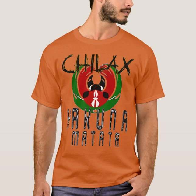 T-shirt Hakuna Matata 3D Art Impressão (Frente)