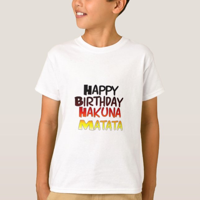 T-shirt Hakuna Matata Art Impressão (Frente)