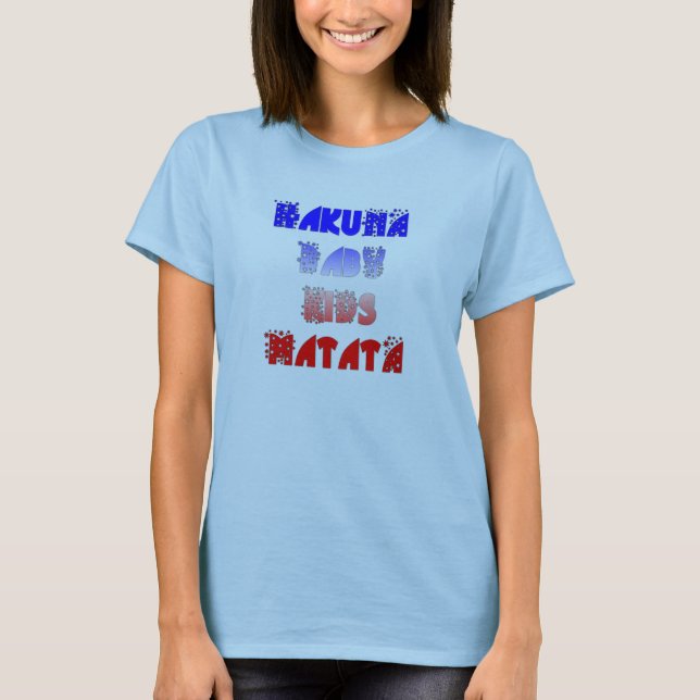 T-shirt Hakuna Matata Baby & Kids: Design de cor francesa (Frente)
