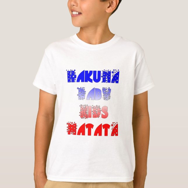 T-shirt Hakuna Matata Baby & Kids: Design de cor francesa (Frente)