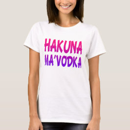 T-shirt Hakuna MaVodka — o topo da colheita feminina engra