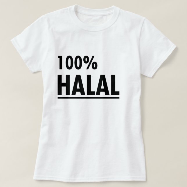 T-shirt Halal de 100% (Frente do Design)