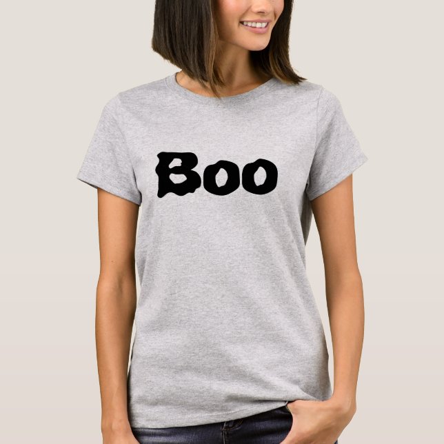 T-shirt Halloween "Boo" (Frente)