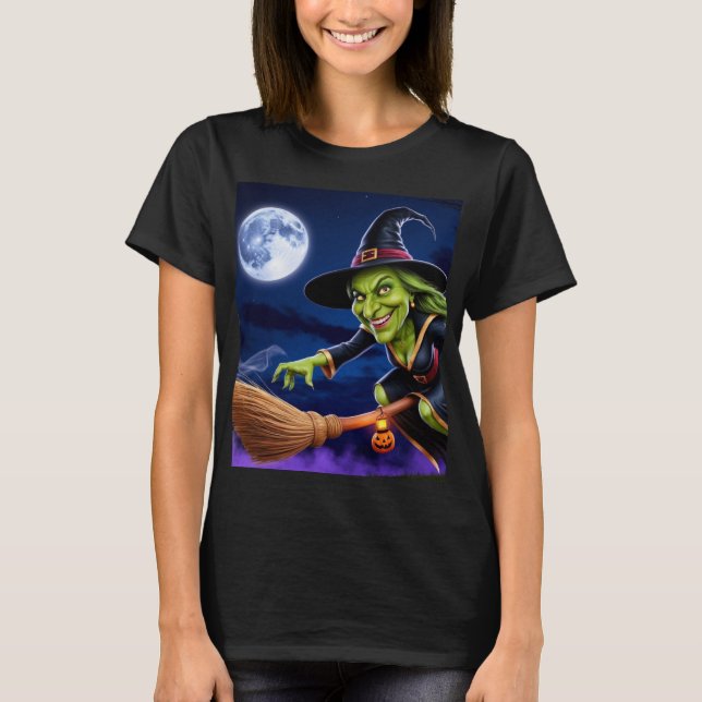 T-Shirt Halloween/Bruxa (Frente)
