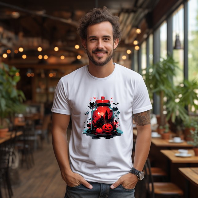 T-shirt Halloween, Citrouille, chauve-souris (Criador carregado)