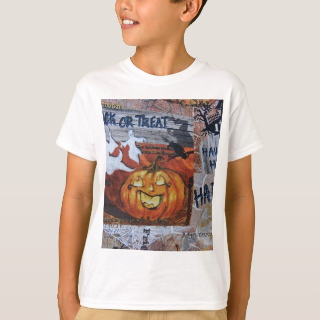 T-shirt Halloween Jack O' Lanterna (Frente)