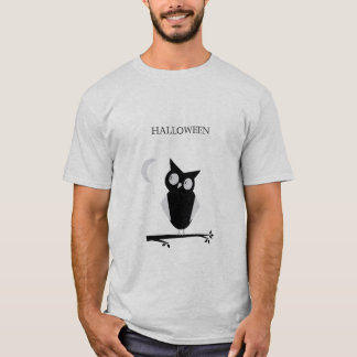 T-Shirt Halloween personalizável com coruja de car