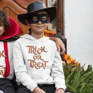 T-shirt Halloween Trick ou Treine Laranja Typografia Kids'