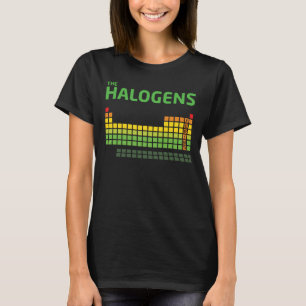 t-shirt Halogens com Web site no verso