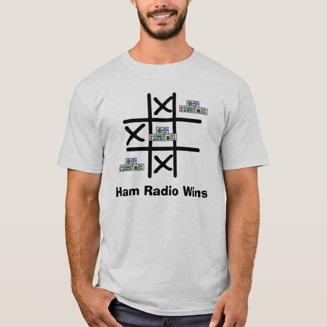 T-Shirt Ham Radio Tic Tac Toe (Frente)