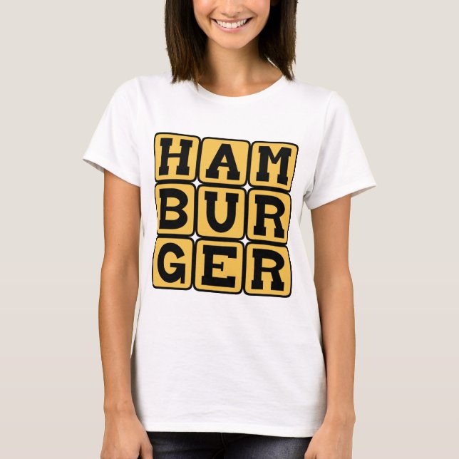 T-shirt Hamburger, Bife de Carne Moída (Frente)