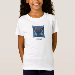 T-shirt HAMbWG Feita Babydoll TGirls Blue Butterfly