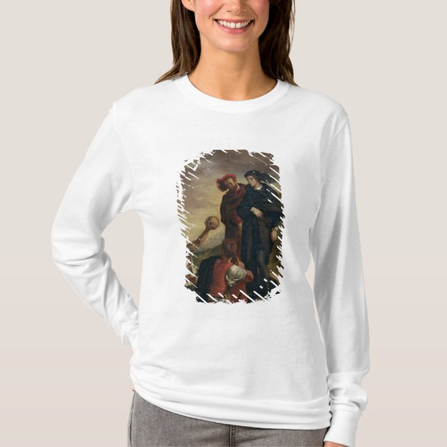 T-shirt Hamlet e Horatio no cemitério (Frente)