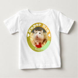 T-shirt HammyVille - Hamster Branco Marrom - Super Criança