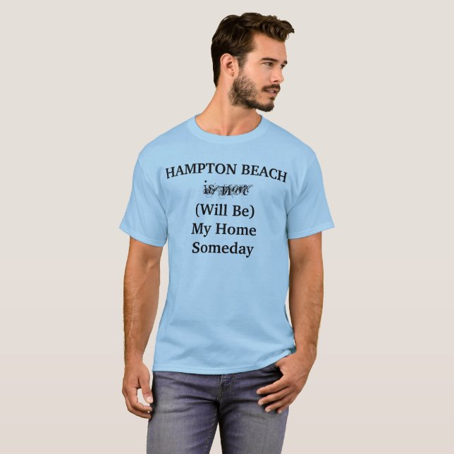 T-shirt HAMPTON BEACH Home, um dia (Frente Completa)