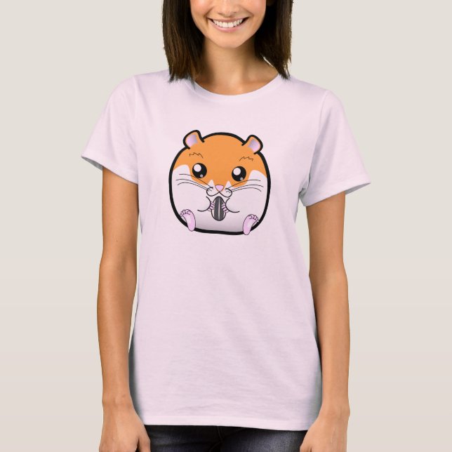 T-shirt Hamster Branco comum sírio-laranja (Frente)