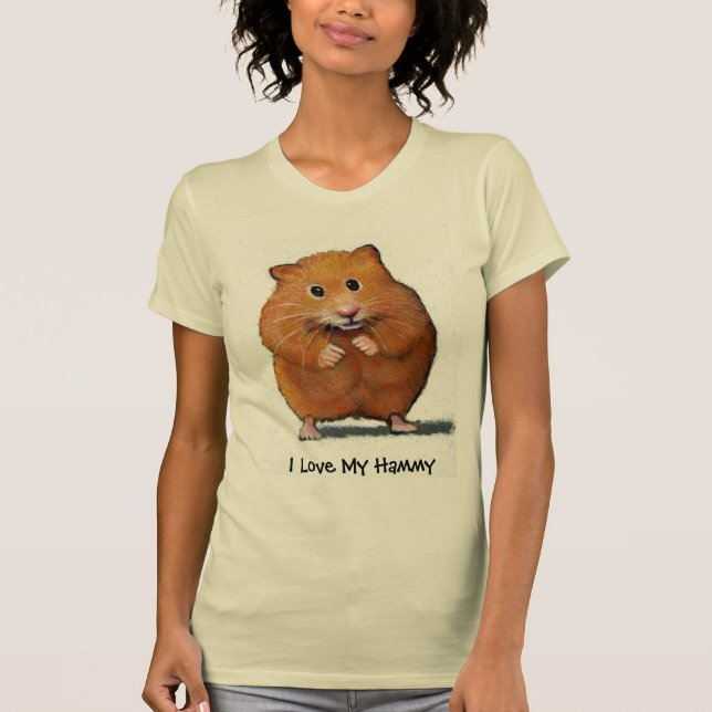 T-shirt HAMSTER, eu amo meu Hammy (Frente)