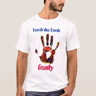 T-shirt handprint2, tocam na terra, delicadamente