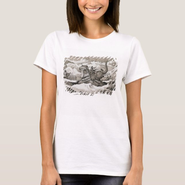 T-shirt Hannibal (247-c.183 BC) e seus elefantes de guerra (Frente)
