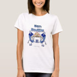 T-shirt Hanukkah Dancing Dreidels e Jelly Doughnut<br><div class="desc">Você está vendo The Lee Hiller Designs Collection of Home and Office Decor,  Roupa,  Gifts and Coleções. As Designs incluem Lee Hiller Photoographic e Mixed Media Digital Art Collection. Você pode ver sua fotografia da Nature em http://HikeOurPlanet.com/ e seguir seu blog de caminhada no Hot Primavera National Park.</div>