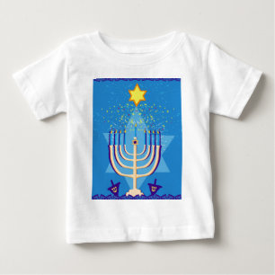 T-shirt hanukkah menorah