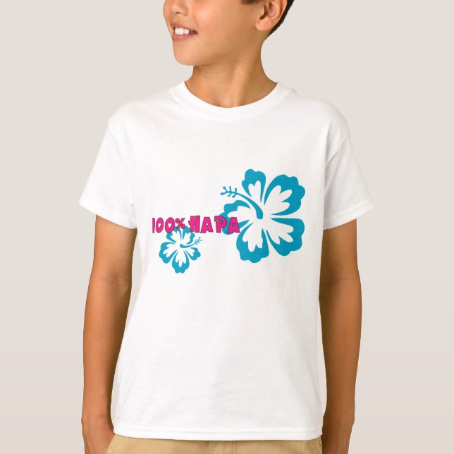 T-shirt Hapa 100% (com hibiscus) (Frente)