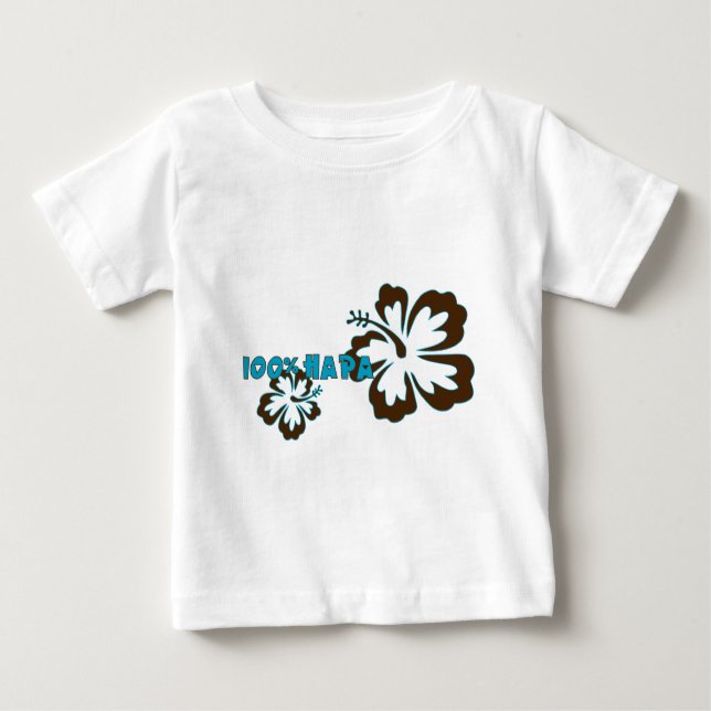T-shirt Hapa 100% (com hibiscus) (Frente)