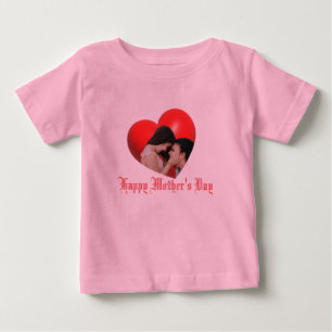 T-Shirt Happy Dia de as mães Baby Fine Jersey