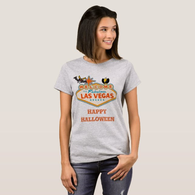 T-shirt Happy Halloween Las Vegas Style (Frente Completa)
