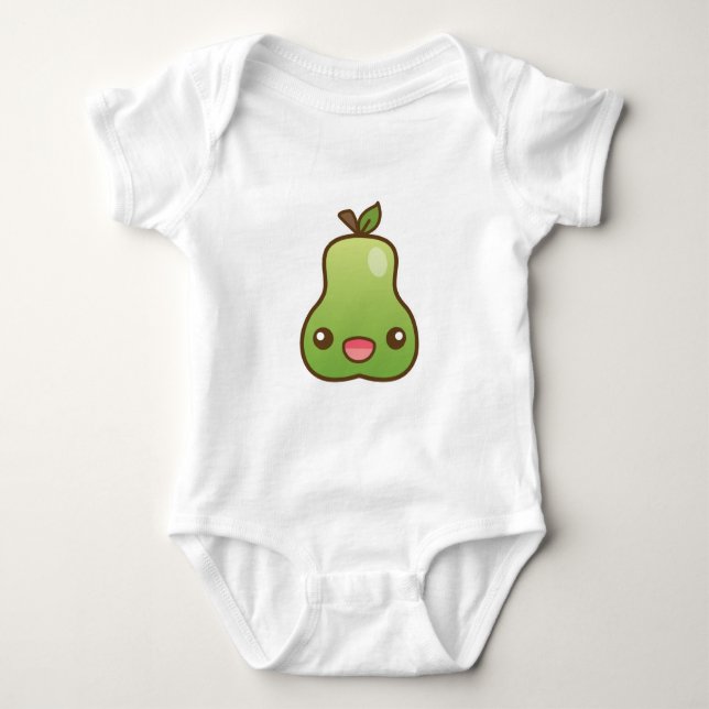 T-shirt Happy Kawaii Pear (Frente)
