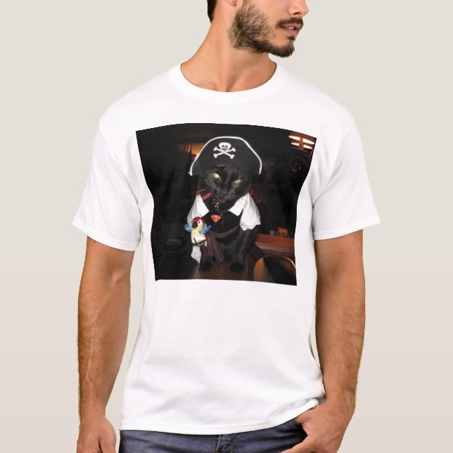T-shirt Harley o gato do pirata (Frente)