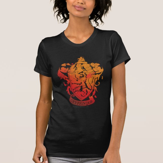 T-shirt Harry Potter | Brasão da Grifinória - Manchado (Frente)